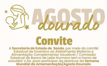 Agosto Dourado: Semana Mundial de Amamentação será aberta na terça