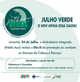 HGV realiza ação em apoio à Campanha JULHO VERDE