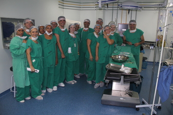 Equipe do HGV faz captação durante treinamento de técnicos