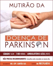 HGV realiza Mutirão de Doença de Parkinson no sábado (16)