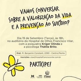 Vamos falar sobre a valorização da vida?