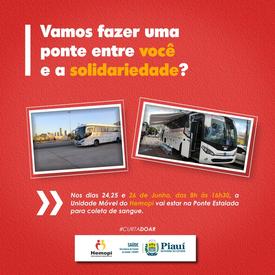 Hemopi promove campanha de doação de sangue na Ponte Estaiada